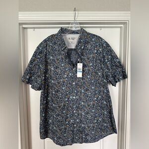 Original Penguin Blue Floral Button Down Shirt